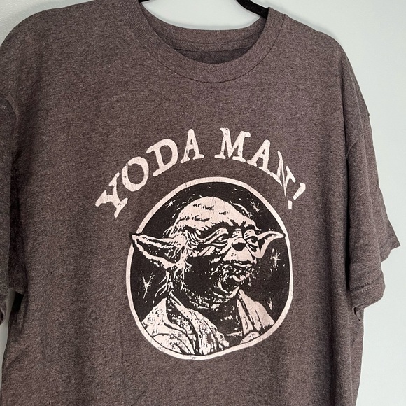 Star Wars Licensed T-Shirt Yoda Man! Funny Saying Shirt Men’s XL Grey/Gray - Picture 4 of 4